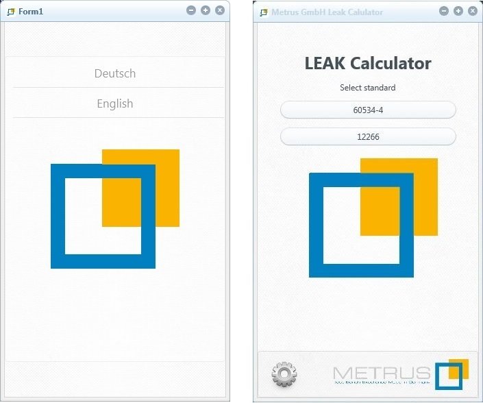Select the Test Standard Select | Metrus GmbH