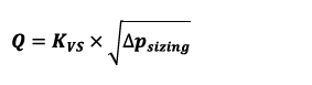 Nenndurchfluss Q [m³/h] nach EN 60534-2-1 - vereinfachte Formel